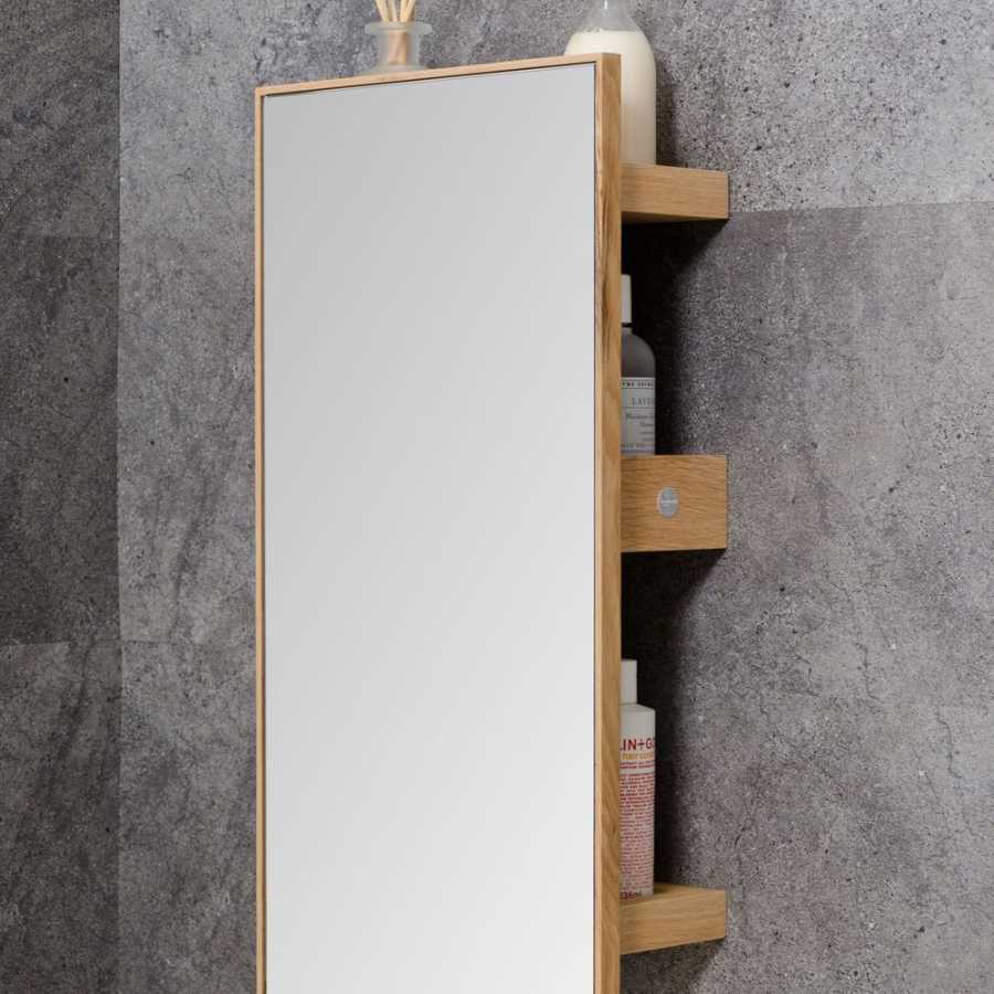 新品未使用】WALL MIRROR RO-017〈OAK〉SAC WORKS wall mirror gaze